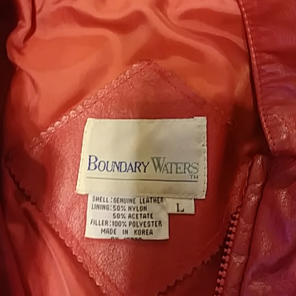 Red Leather Bomber - image 4